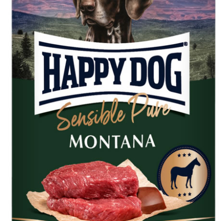 Happy dog montanta med hest